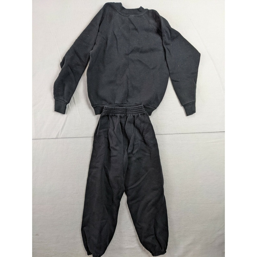 Tultex Halloween Ghost Sweatshirt M 10 / 12 Sweatpants S 6 / 8 Set Black - Picture 8 of 11